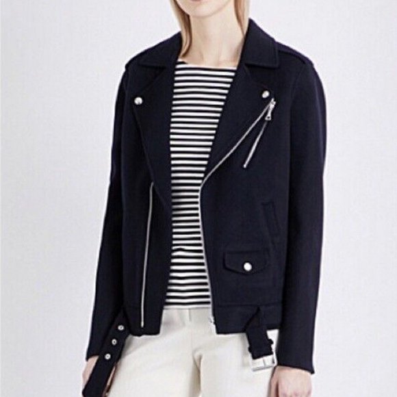 NWT Theory Moto Jacket in Faux Suede - Picture 1 of 14